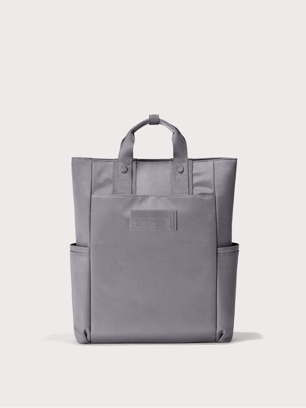 Dagne Dover Gray Tote-Style Backpack with Side Pockets